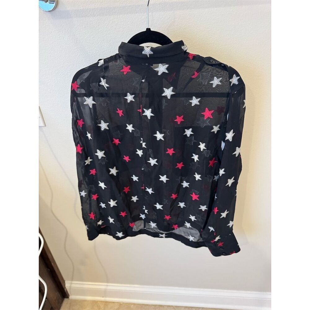 Rag & Bone Women's Black Collared Long Sleeve Blouse Size M - Picture 4 of 6